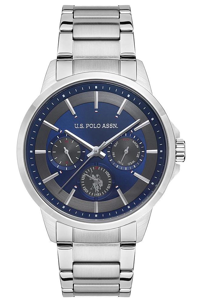 U.S. Polo Assn USPA1000-03 Takvimli 44 mm Çelik Kordon Analog Erkek Kol Saati