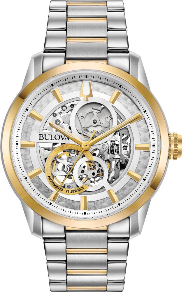 Bulova 98A214 43 mm Altın-Çelik Kordon Analog Kol Saati