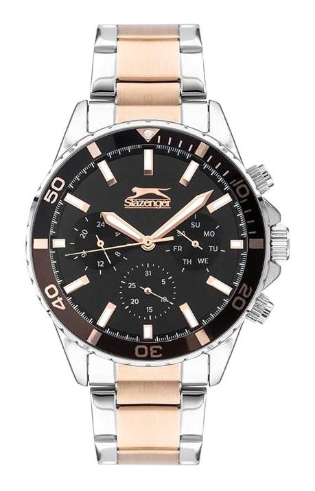 Slazenger SL.09.2065.2.04 Takvimli 41-45 mm Gri-Rose Gold Çelik Kordon Analog Erkek Kol Saati