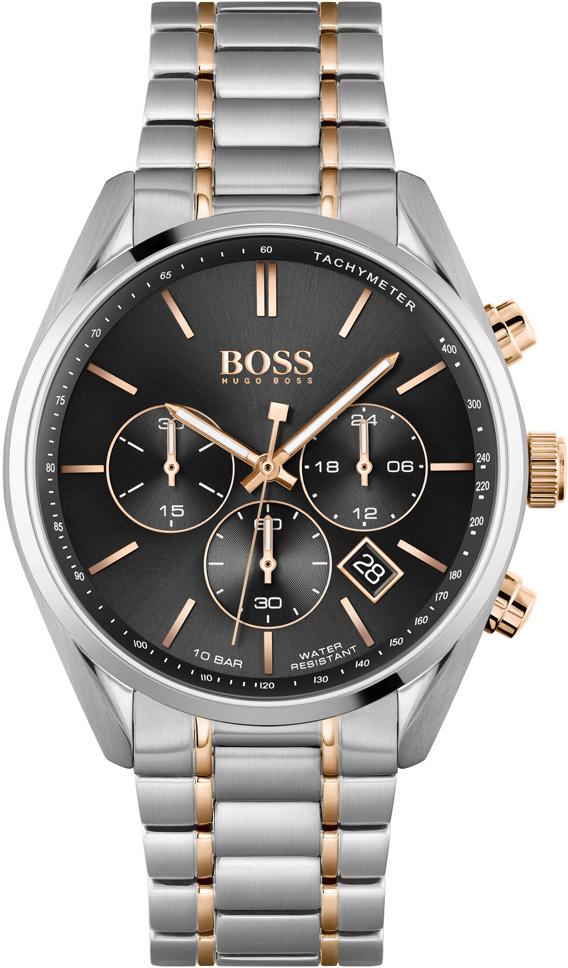 Hugo Boss HB1513819 Gri-Rose Gold Metal Kordon Analog Erkek Kol Saati