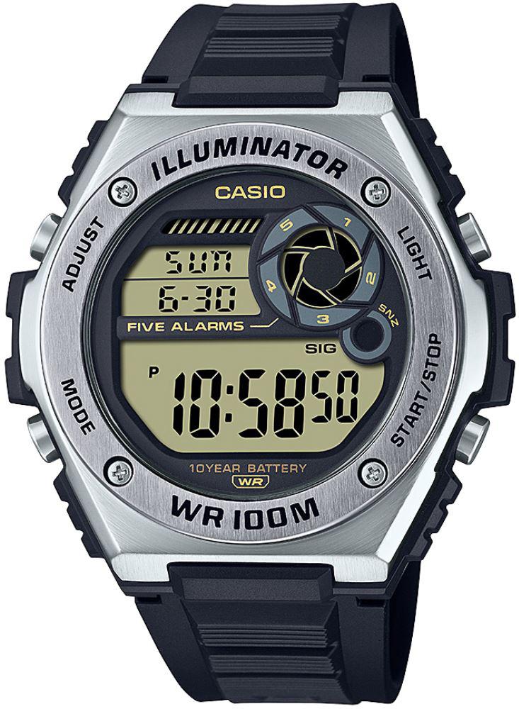 Casio MWD-100H-9AVDF Takvimli Siyah Plastik Kordon Dijital Erkek Kol Saati