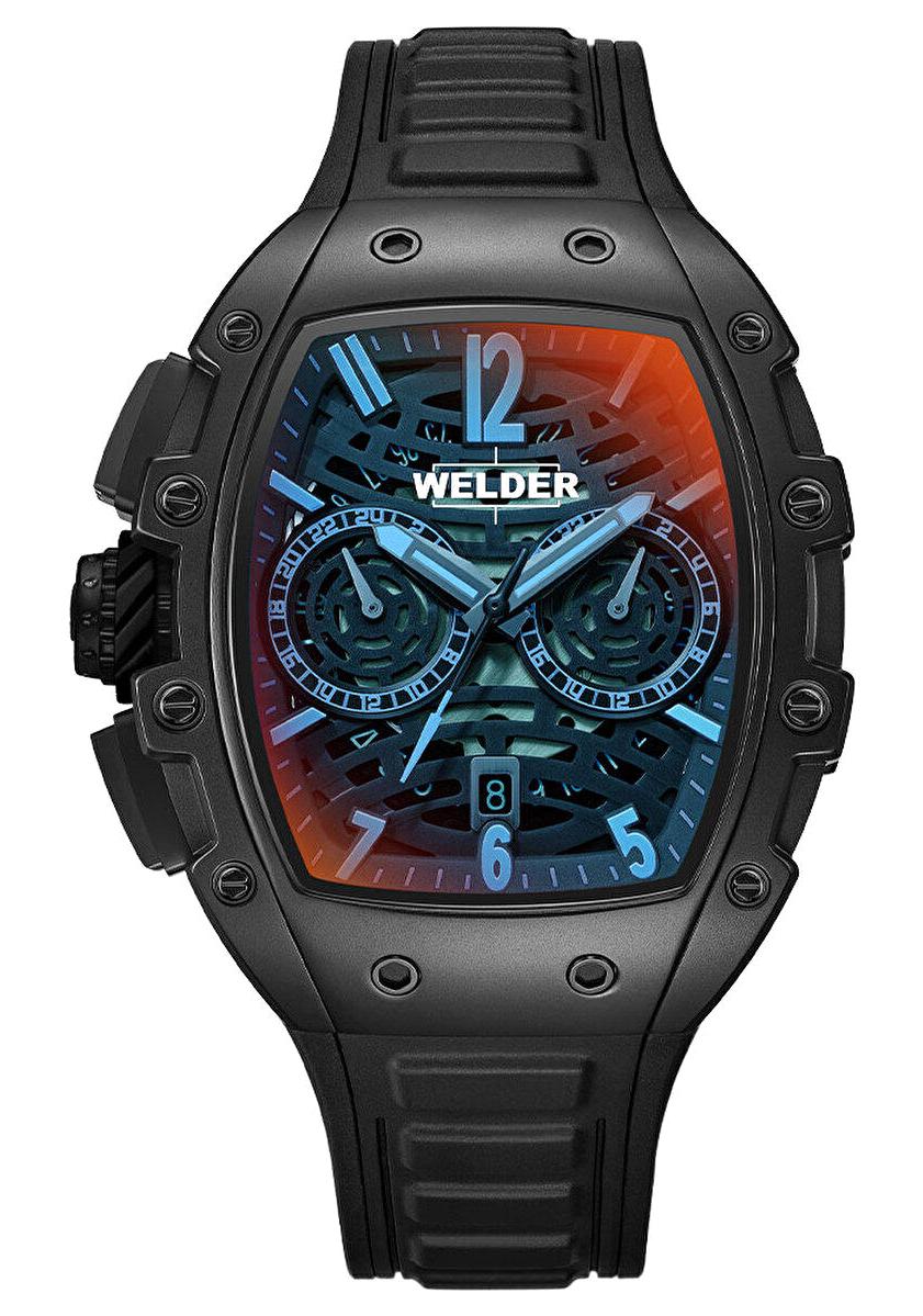 Welder Watch WRM2003-R Pusulalı Takvimli 44 mm Siyah Silikon Kordon Analog Erkek Kol Saati