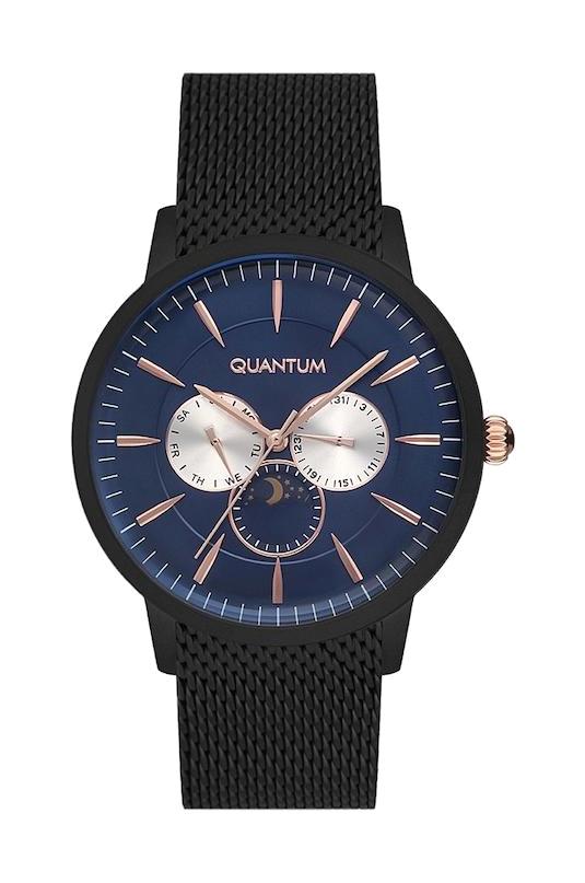 Quantum ADG629.690 Takvimli 45 mm Siyah Metal Kordon Analog Erkek Kol Saati