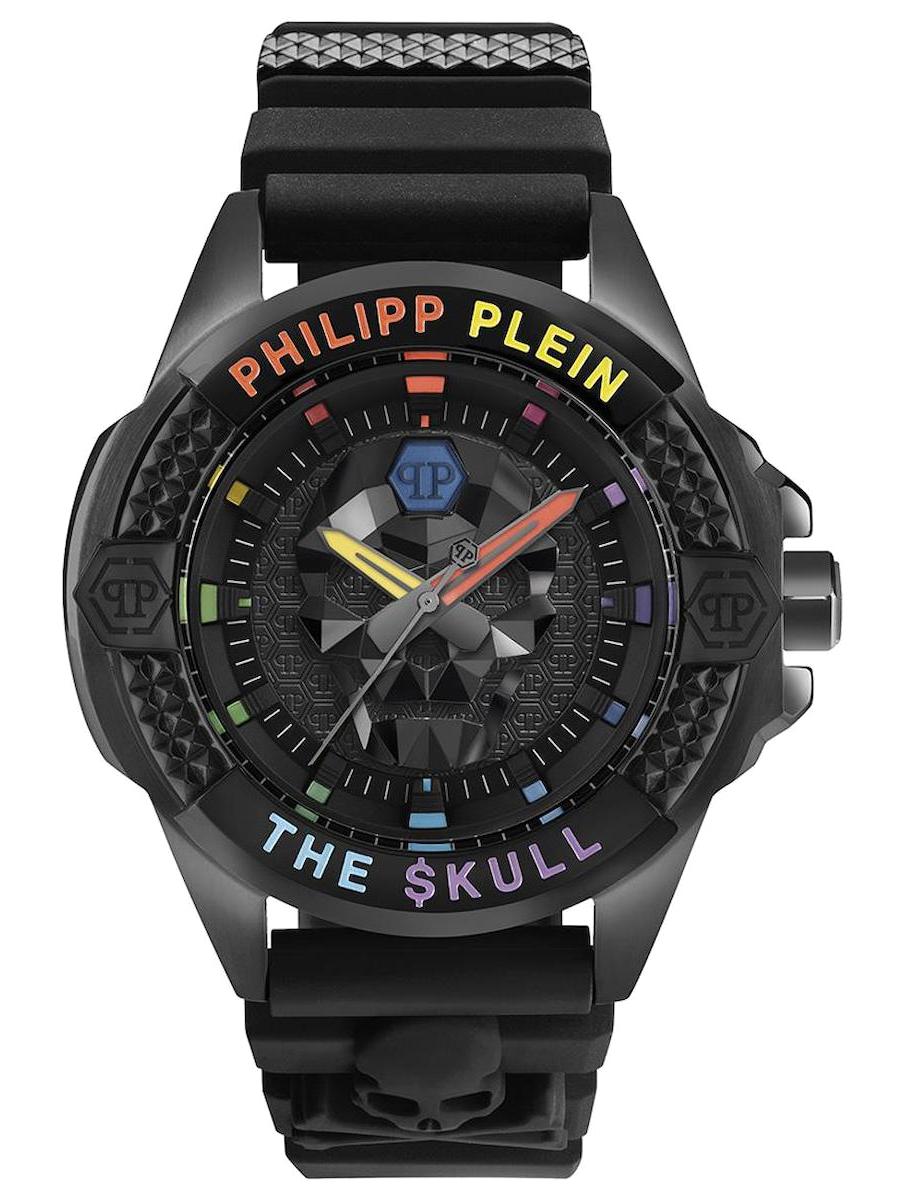 Philipp Plein PWAAA0621 Takvimli 44 mm Siyah Silikon Kordon Analog Erkek Kol Saati