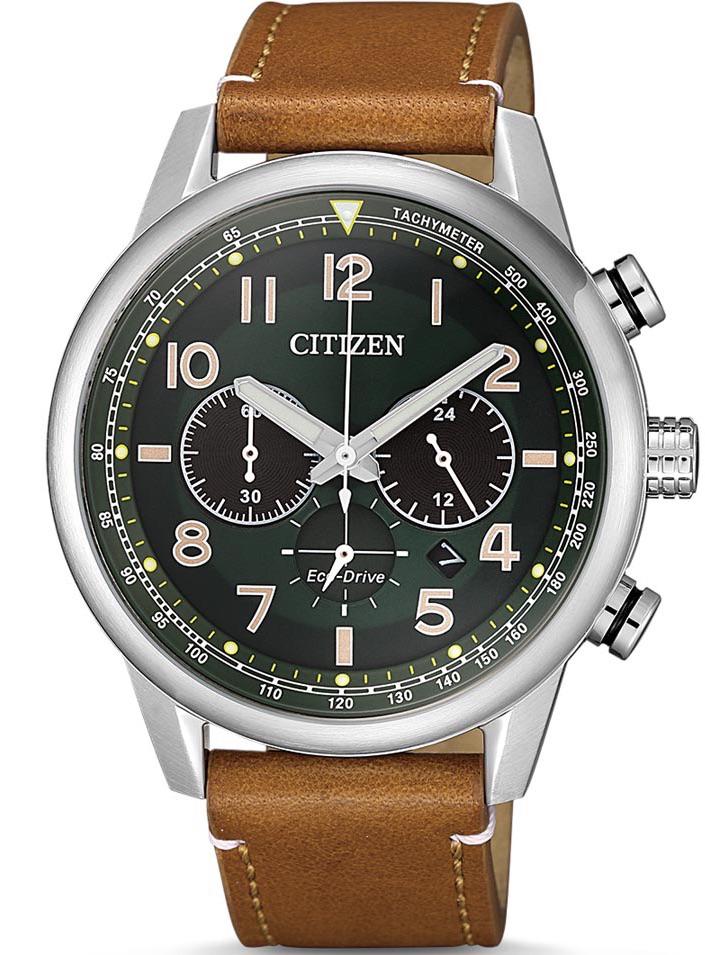 Citizen CA4420-21X Takvimli 43 mm Kahverengi Deri Kordon Analog Erkek Kol Saati