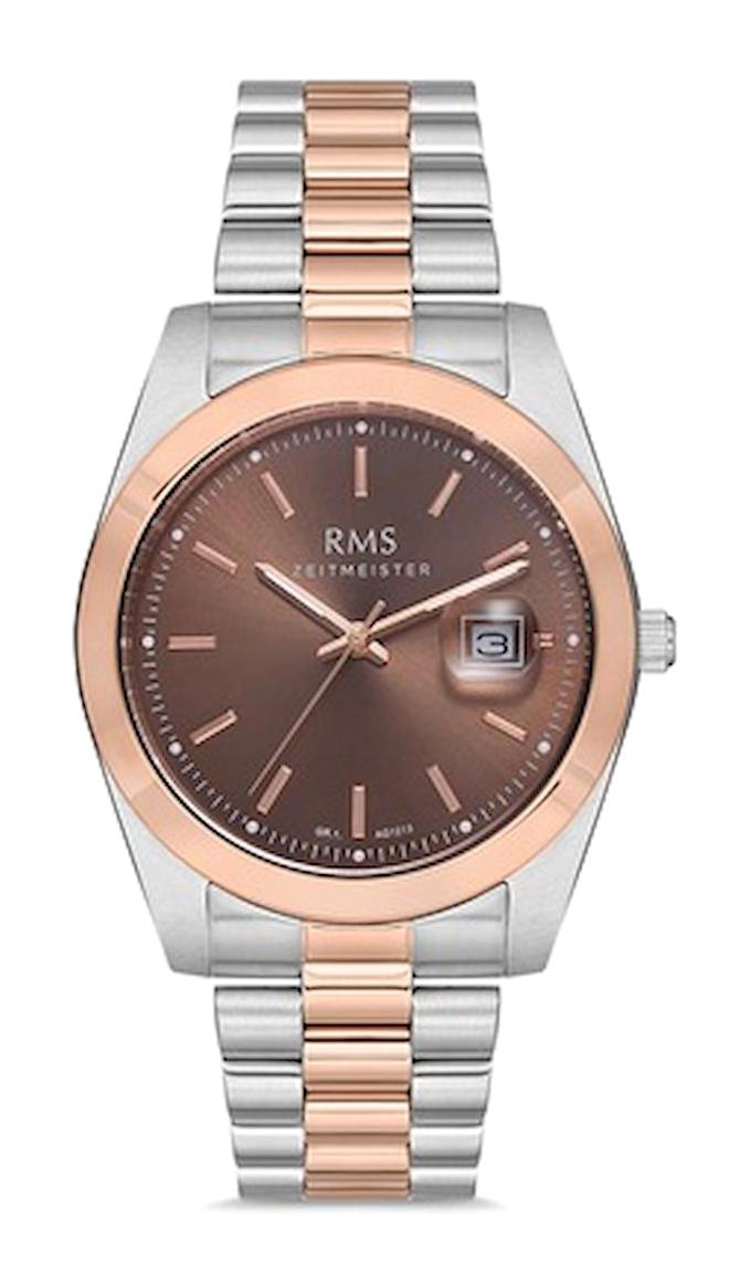 Romanson GR.1.AG1213.18 Takvimli 42 mm Gri-Rose Gold Metal Kordon Analog Erkek Kol Saati