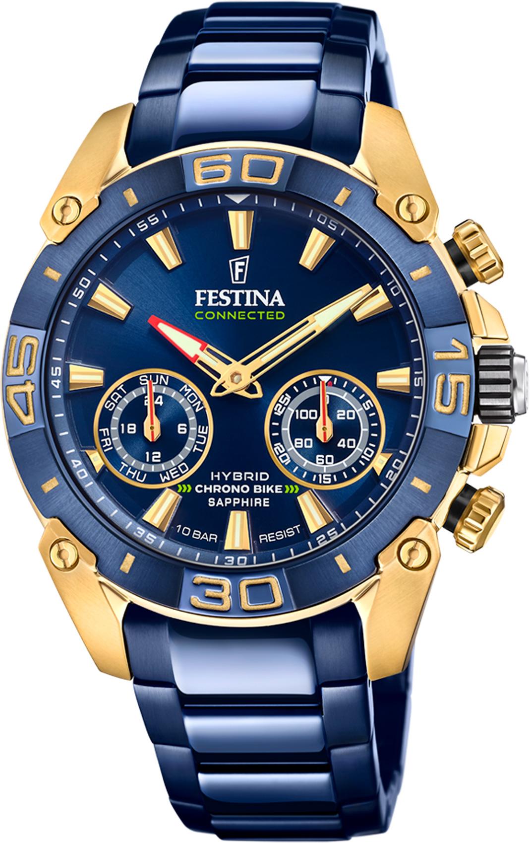 Festina F20547-1 Takvimli 45 mm Lacivert Çelik Kordon Analog Kol Saati