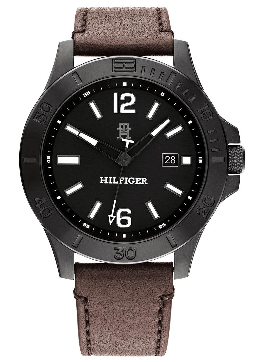 Tommy Hilfiger TH1710530 Takvimli 42 mm Kahverengi Deri Kordon Analog Erkek Kol Saati