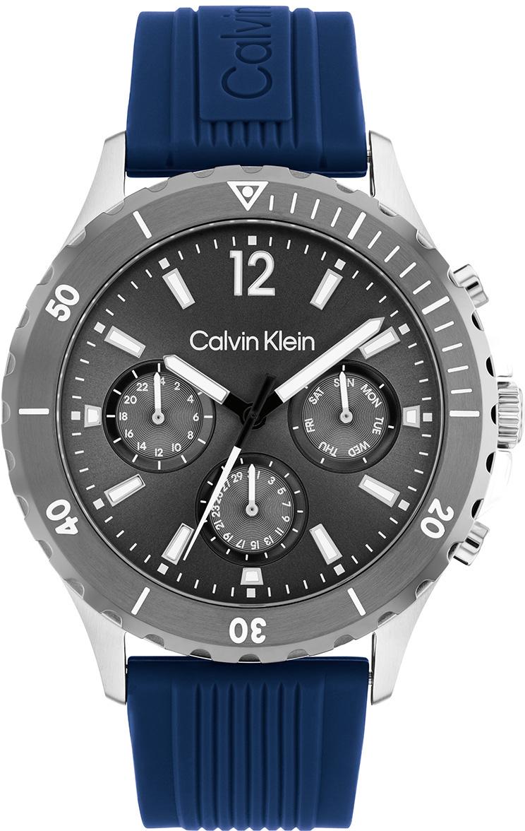 Calvin Klein CK25200120 Takvimli 44 mm Lacivert Silikon Kordon Analog Erkek Kol Saati