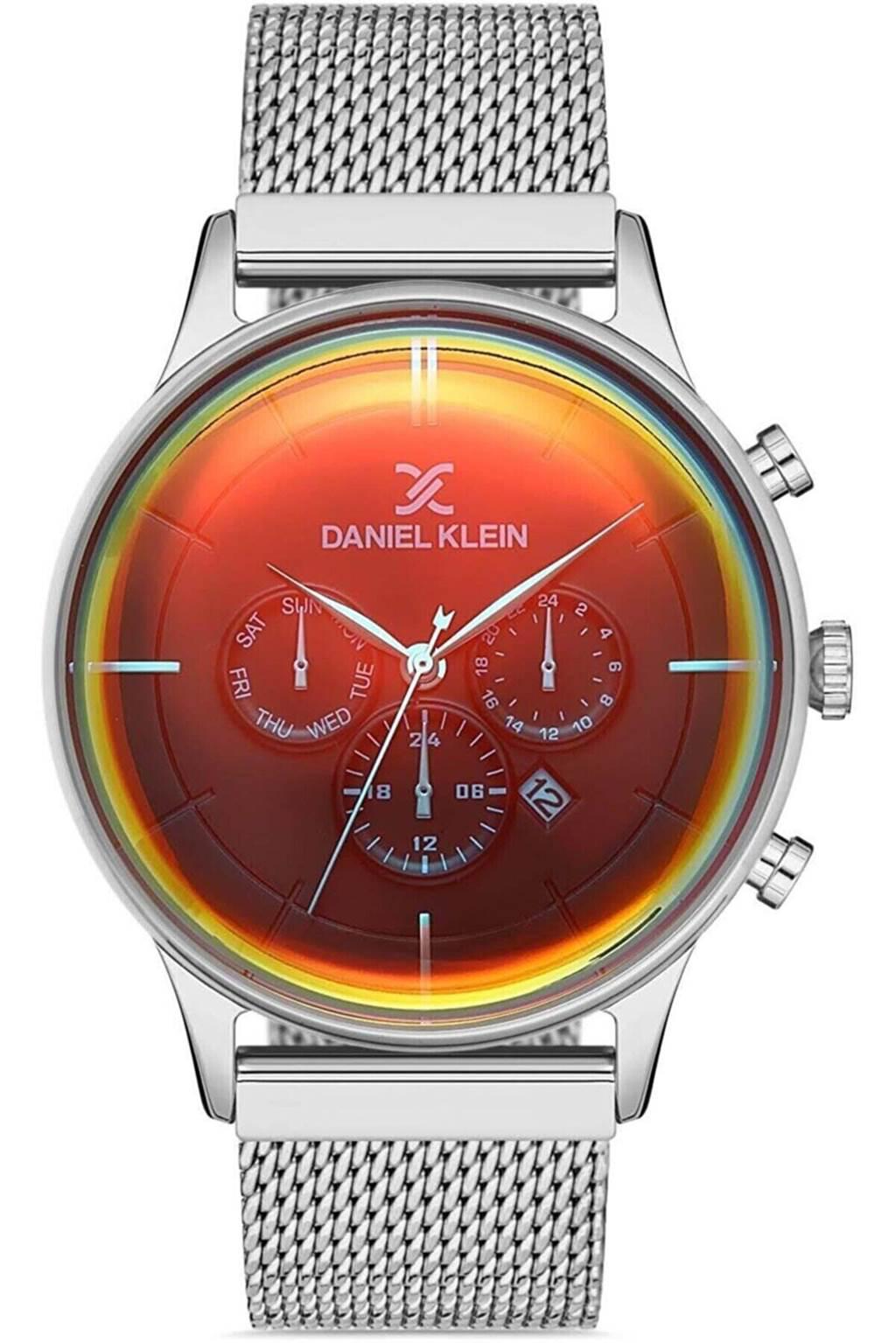 Daniel Klein DK013435D-01 Takvimli 45 mm Çelik Kordon Analog Kol Saati