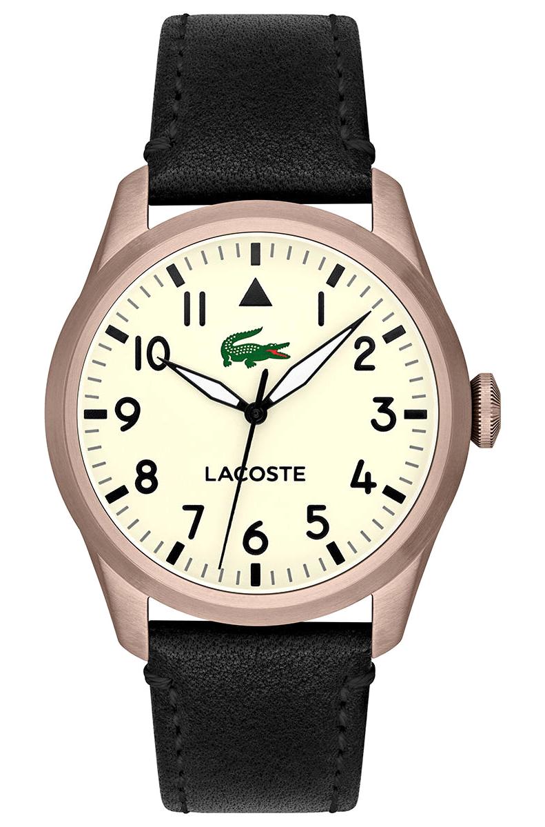 Lacoste LAC2011300 44 mm Kahverengi Deri Kordon Analog Erkek Kol Saati