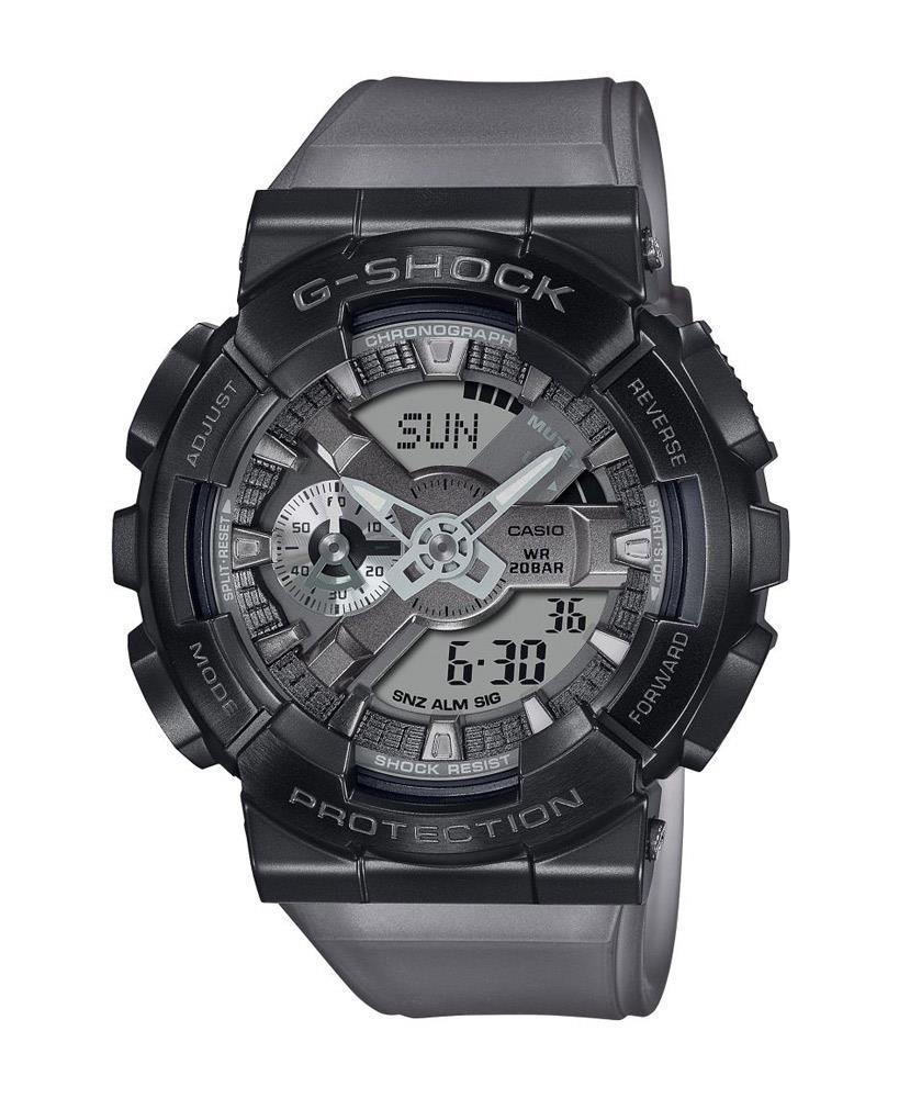 Casio GM-110MF-1ADR Takvimli 48.8 mm Gri Silikon Kordon Analog Erkek Kol Saati