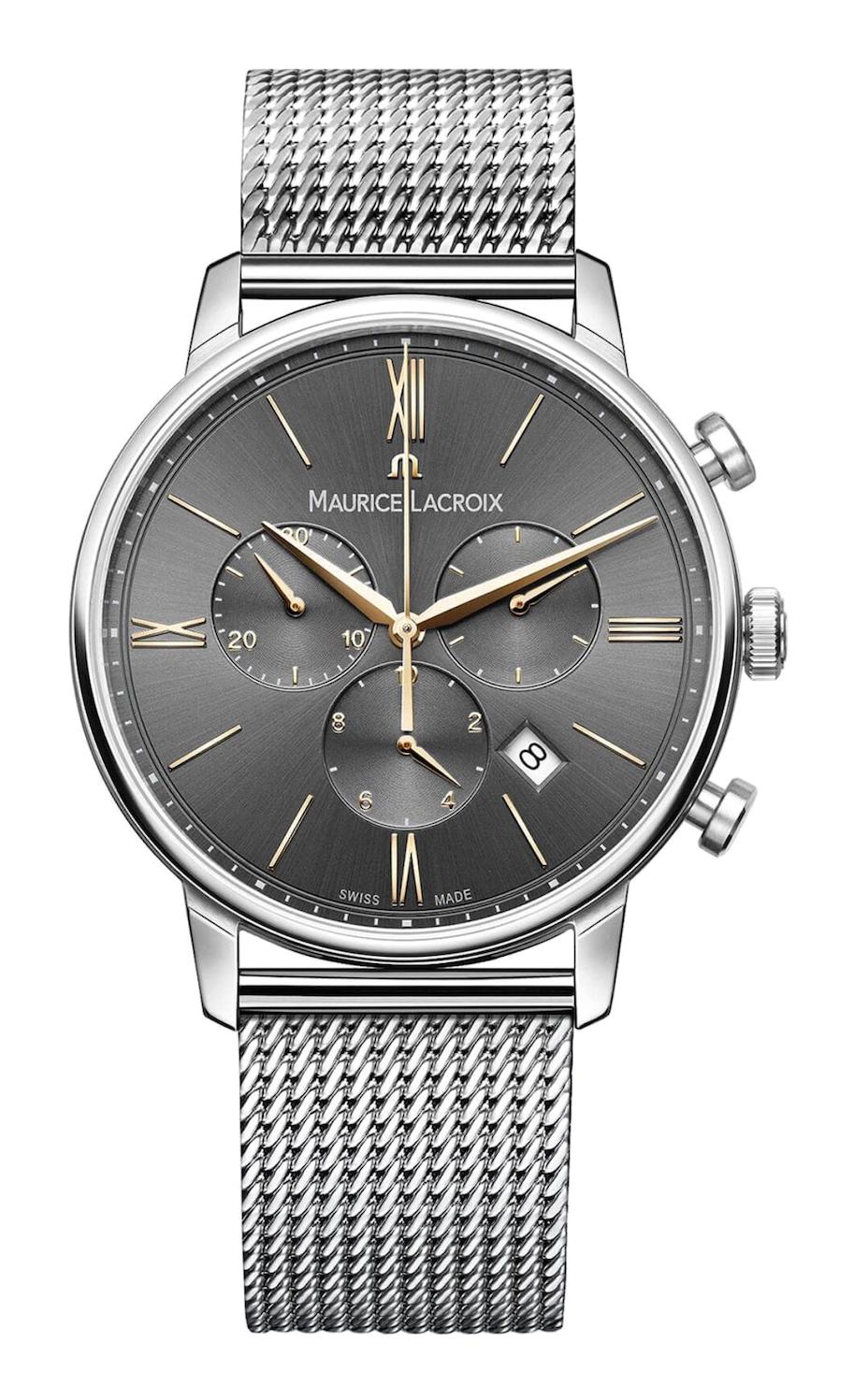 Maurice Lacroix ML-EL1098SS002311-1 Takvimli 40 mm Çelik Kordon Analog Kol Saati