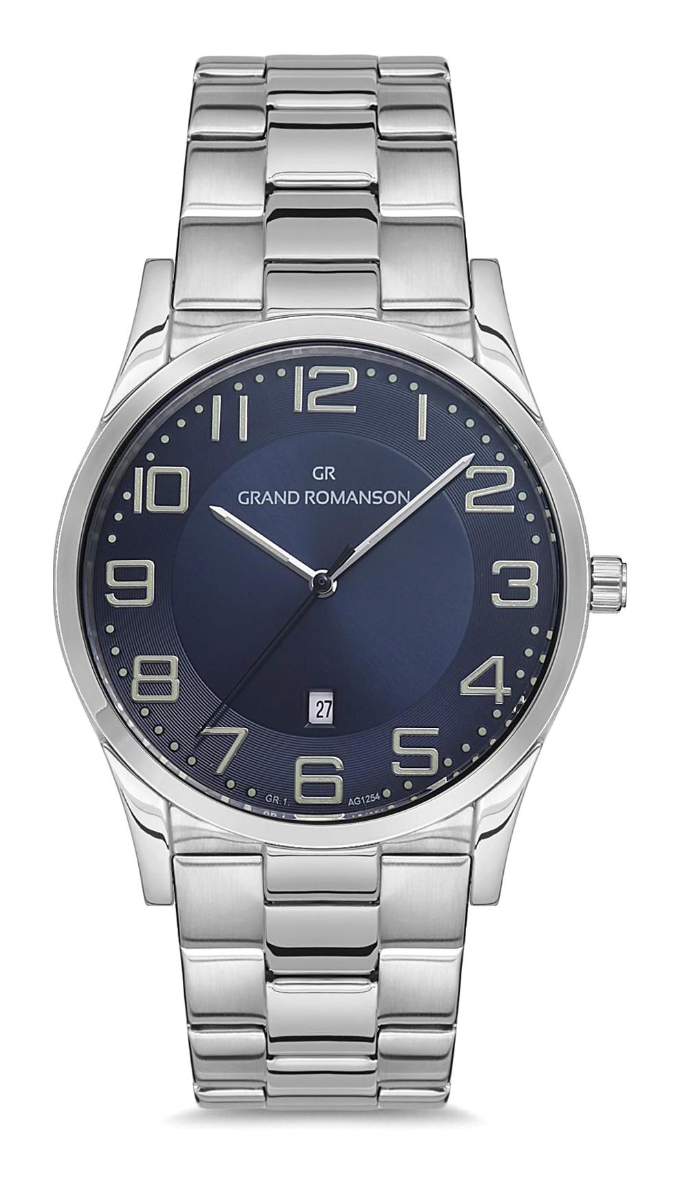 Romanson GR.1.AG1254.06 Takvimli 42 mm Çelik Kordon Analog Erkek Kol Saati