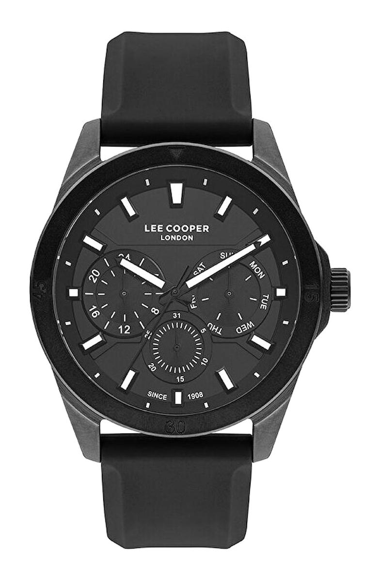 Lee Cooper LC07626.651 Takvimli Siyah Plastik Kordon Analog Kol Saati