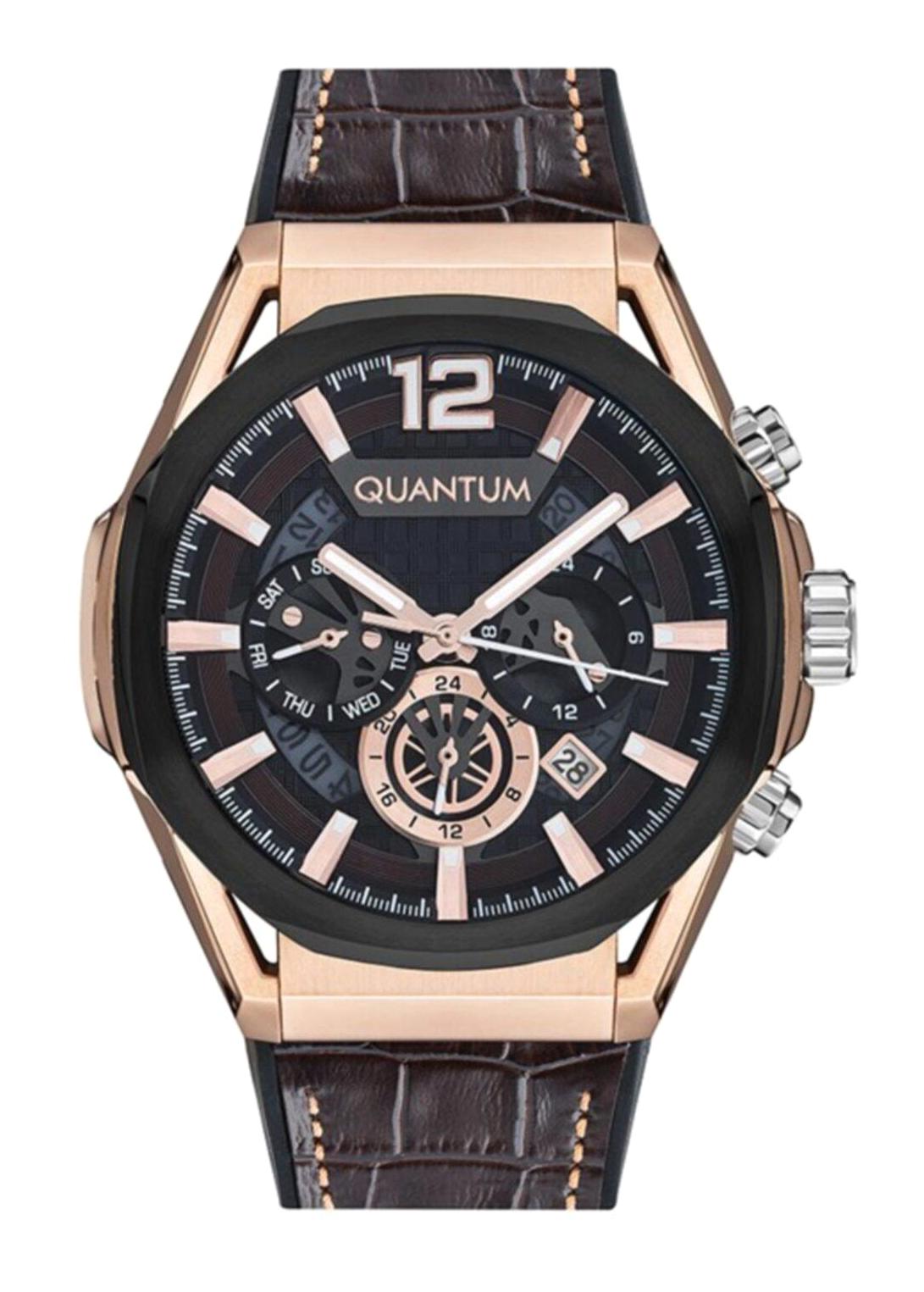 Quantum PWG970.852 Takvimli 45 mm Siyah Çelik Kordon Analog Erkek Kol Saati