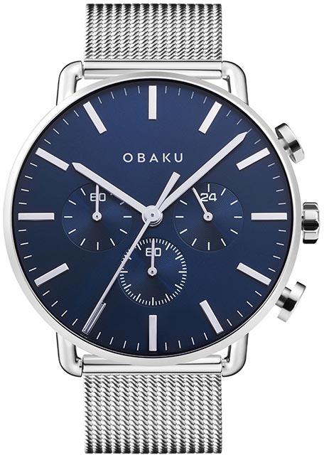 Obaku Denmark V232GCCLMC Takvimli 42 mm Çelik Kordon Analog Kol Saati