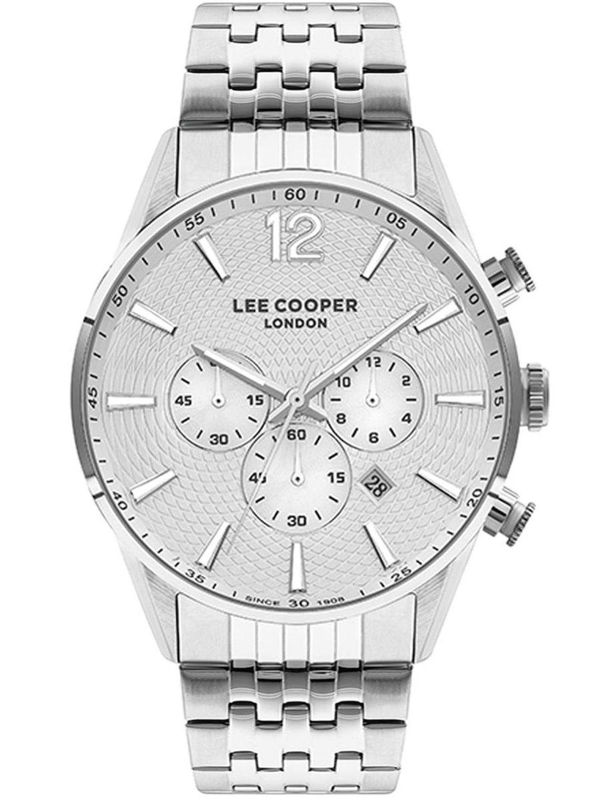 Lee Cooper LC07549.330 Takvimli 45 mm Çelik Kordon Analog Erkek Kol Saati