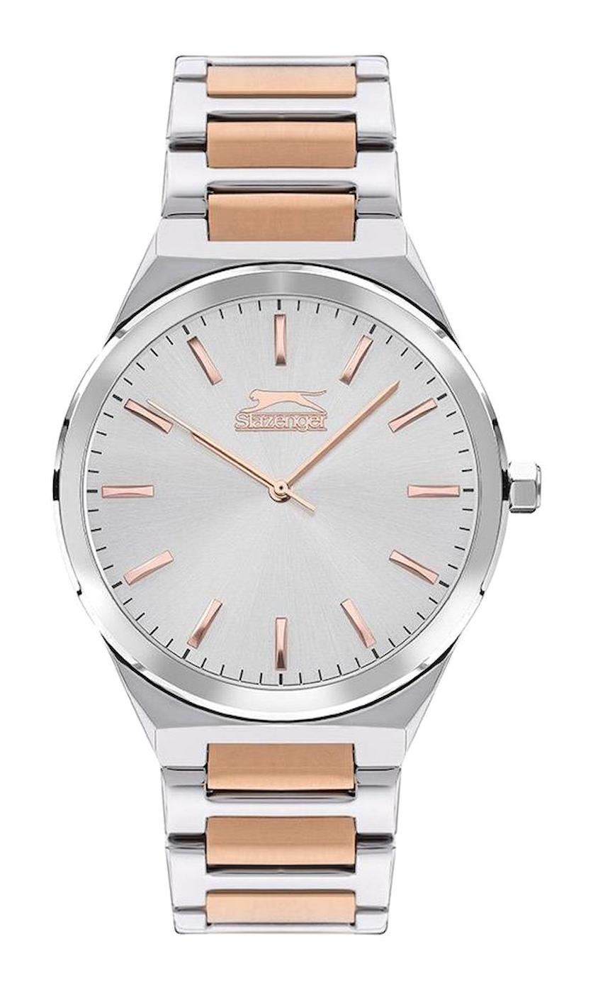 Slazenger SL.09.2081.1.03 Takvimli 44 mm Gri-Rose Gold Çelik Kordon Analog Erkek Kol Saati