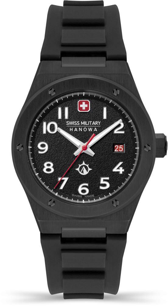 Swiss Military SMWGN2101930 Takvimli 44 mm Siyah Silikon Kordon Analog Erkek Kol Saati