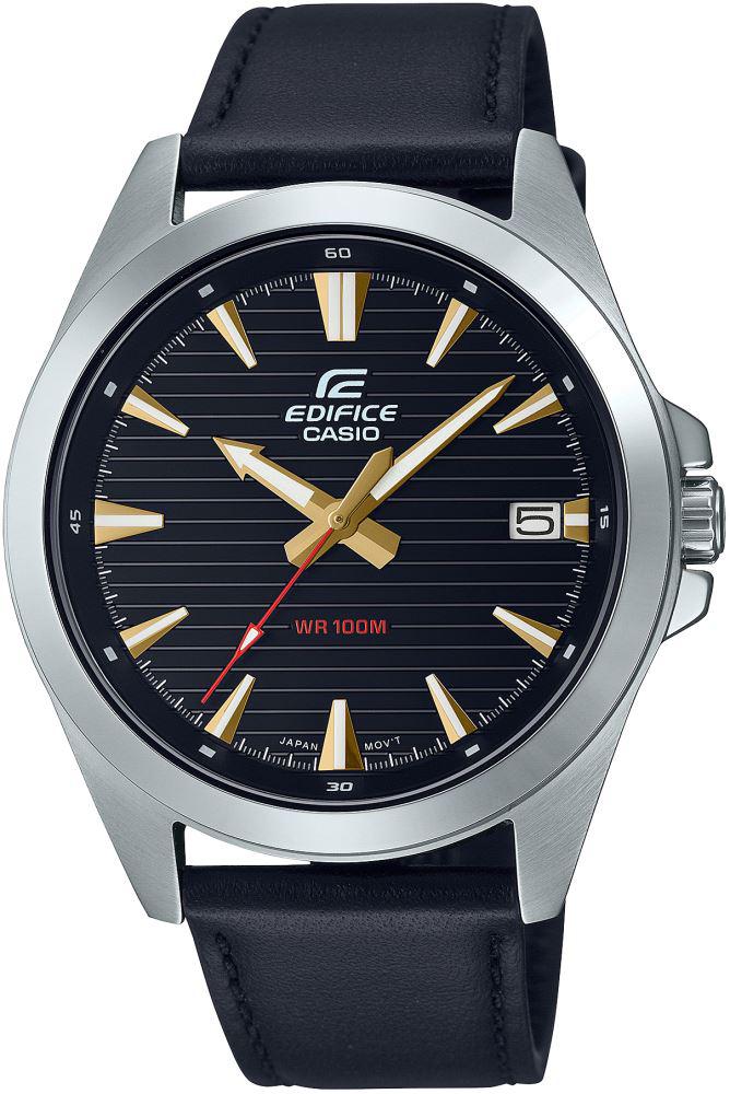 Casio EFV-140L-1AVUDF Takvimli 43.9 mm Siyah Deri Kordon Analog Kol Saati