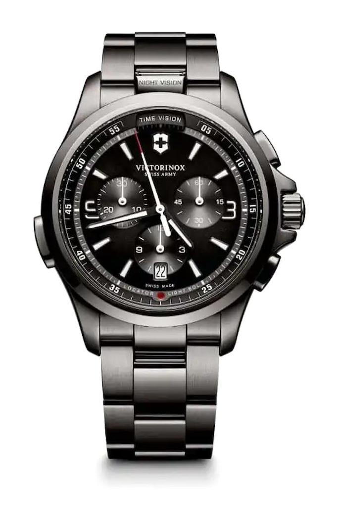 Victorinox Swiss Army 241730 Pusulalı Takvimli 42 mm Antrasit Çelik Kordon Analog Kol Saati