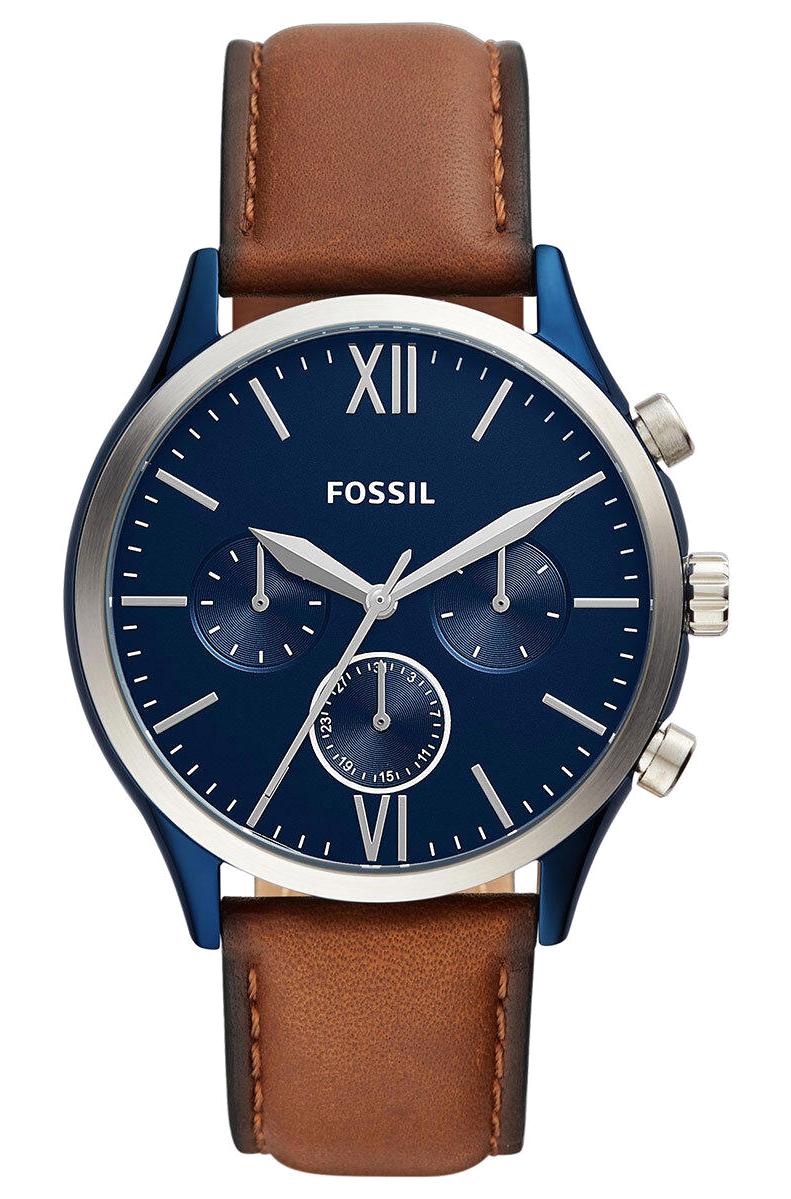 Fossil FBQ2402 Takvimli 44 mm Kahverengi Deri Kordon Analog Erkek Kol Saati