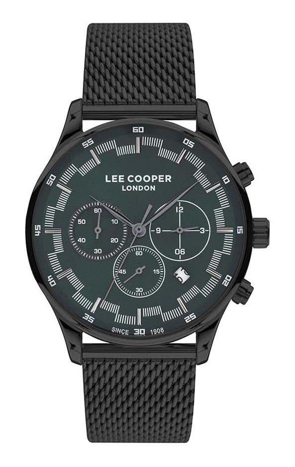 Lee Cooper LC07519.690-NM Takvimli 44 mm Siyah Çelik Kordon Analog Erkek Kol Saati