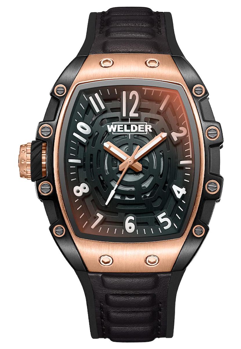 Welder Watch WRH3001-R 42 mm Siyah Silikon Kordon Analog Kol Saati