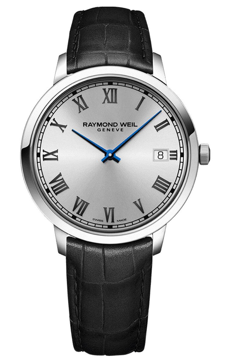 Raymond Weil RW5585STC00659 Takvimli 42 mm Siyah Deri Kordon Analog Erkek Kol Saati