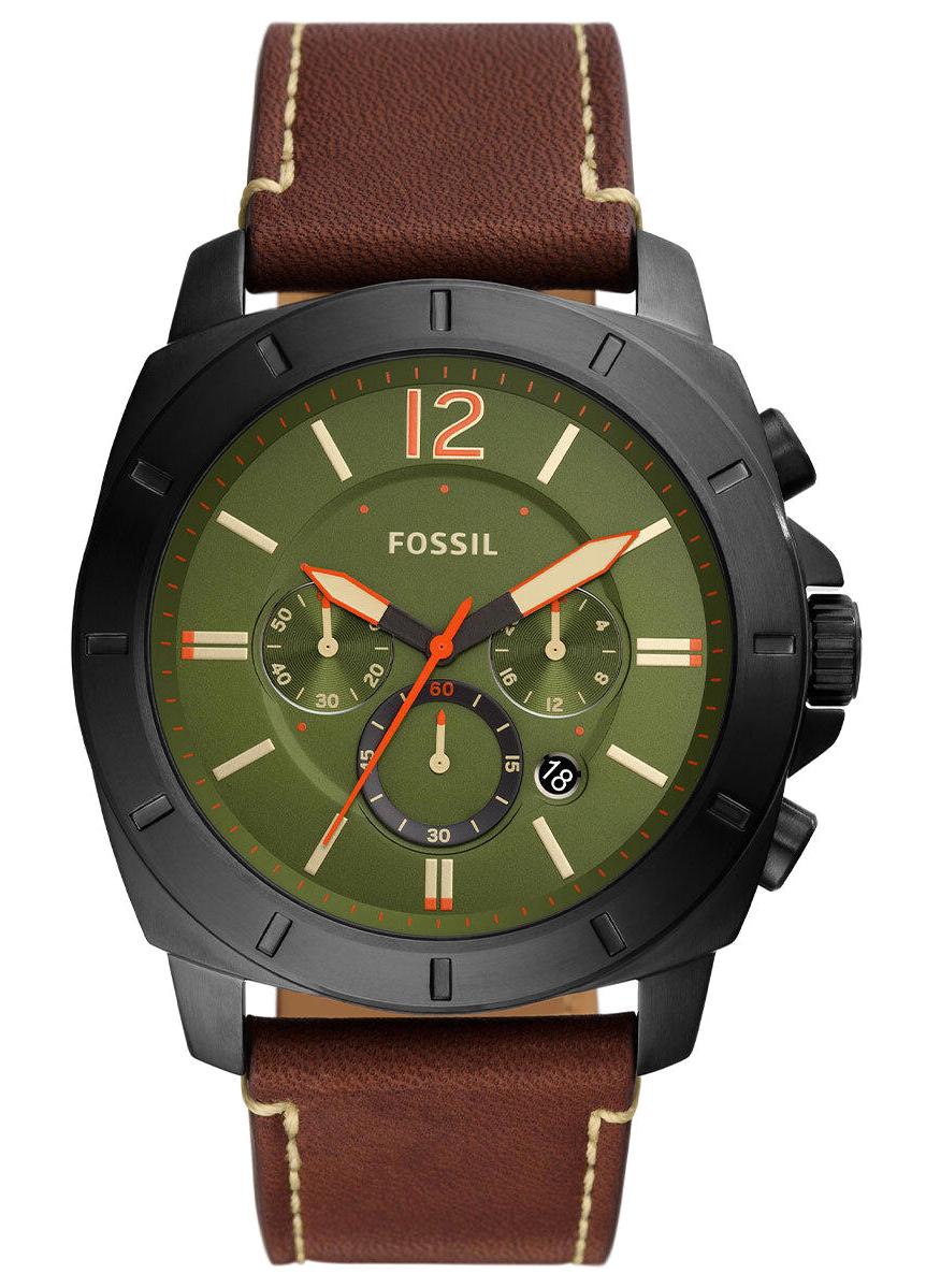 Fossil FBQ2760 Takvimli 46-50 mm Kahverengi Deri Kordon Analog Erkek Kol Saati