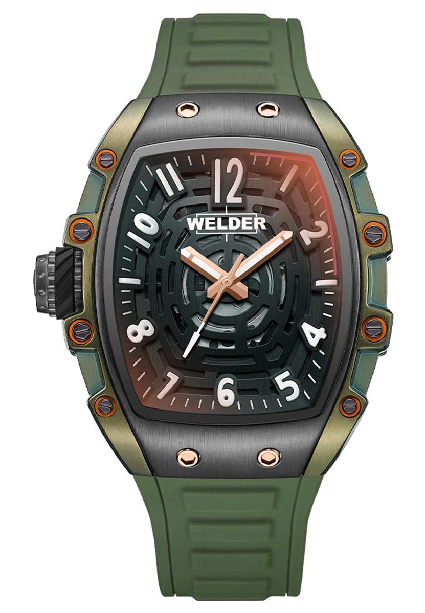 Welder Watch WRH3000-R 42 mm Yeşil Silikon Kordon Analog Erkek Kol Saati