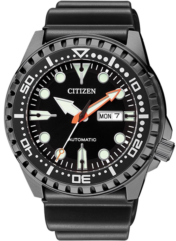 Citizen NH8385-11EE Takvimli Siyah Plastik Kordon Analog Erkek Kol Saati