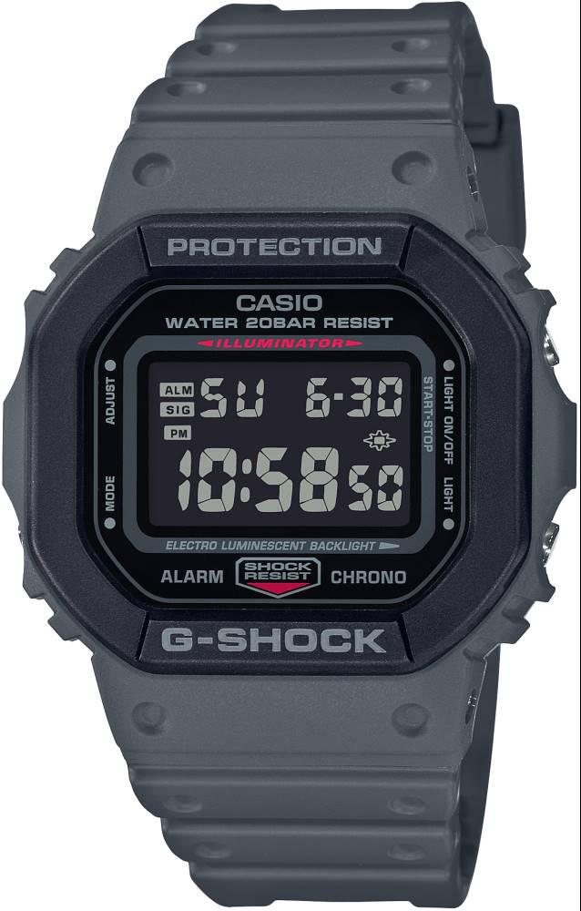 Casio DW-5610SU-8DR Takvimli 42 mm Siyah Silikon Kordon Dijital Erkek Kol Saati