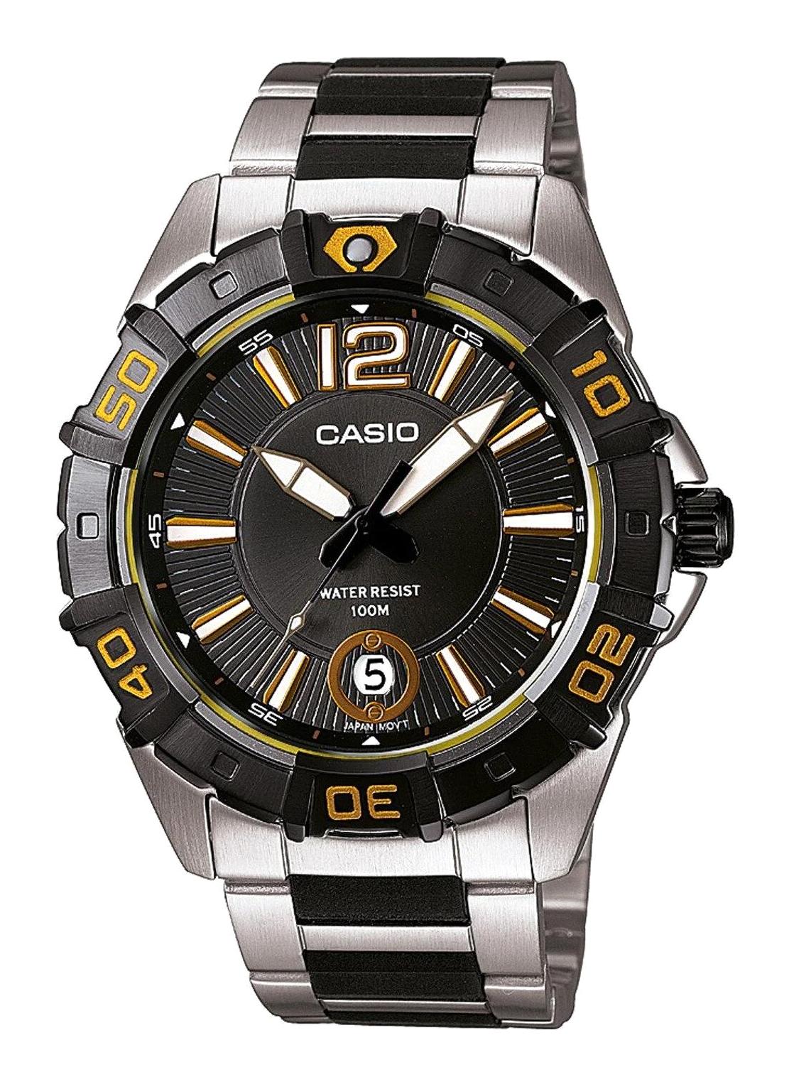 Casio MTD-1070D-1A2VDF Takvimli Gri-Siyah Çelik Kordon Analog Erkek Kol Saati