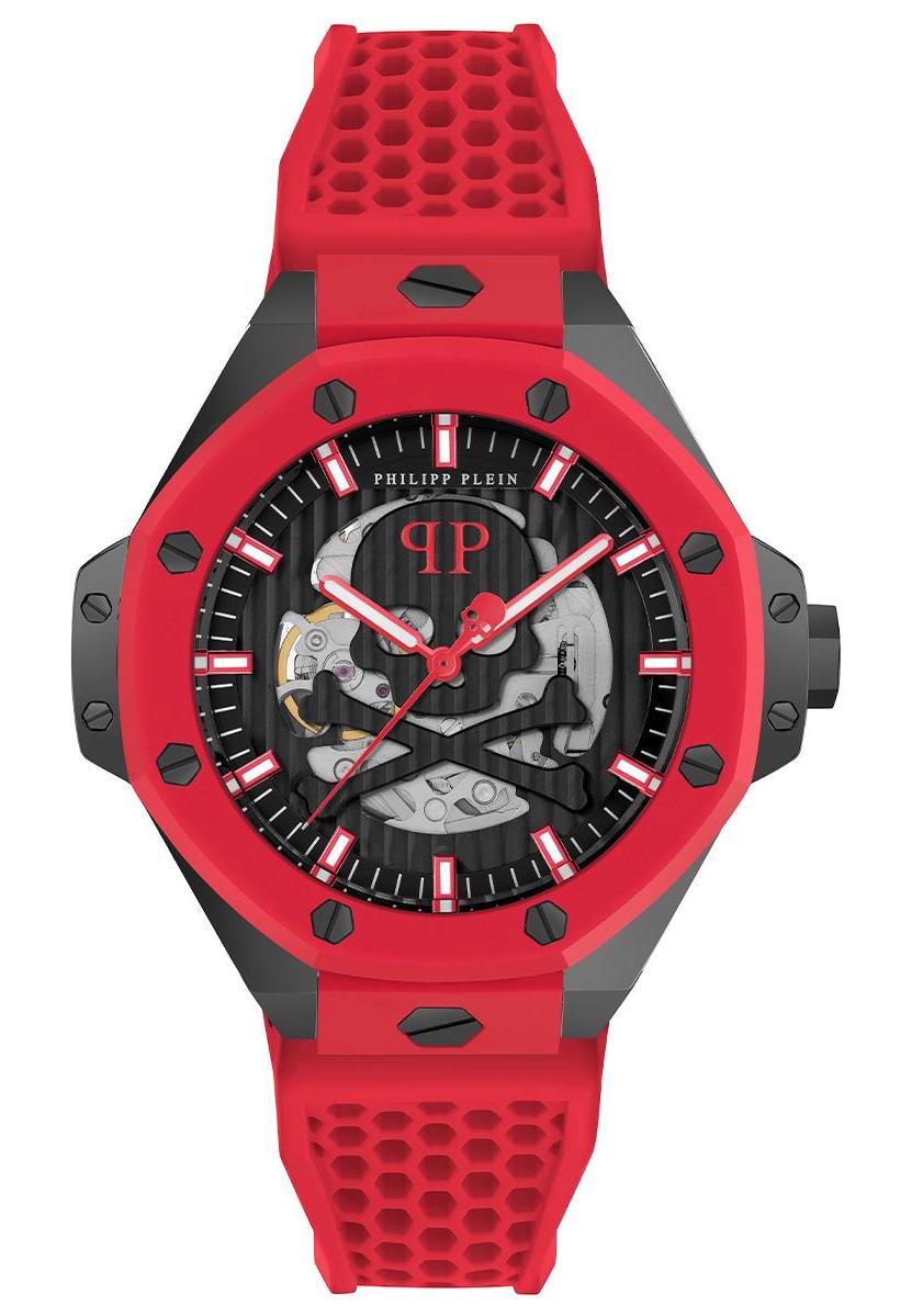 Philipp Plein PWPFA0524 Kırmızı Çelik Kordon Analog Erkek Kol Saati