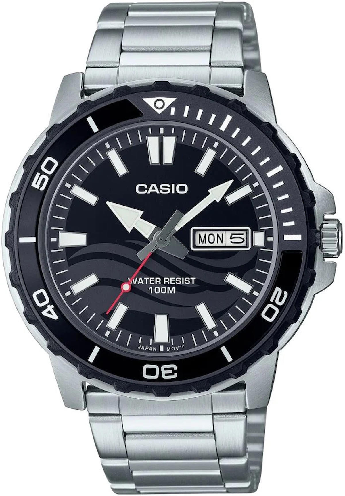 Casio MTD-125D-1A1VDF Takvimli 45 mm Çelik Kordon Analog Erkek Kol Saati