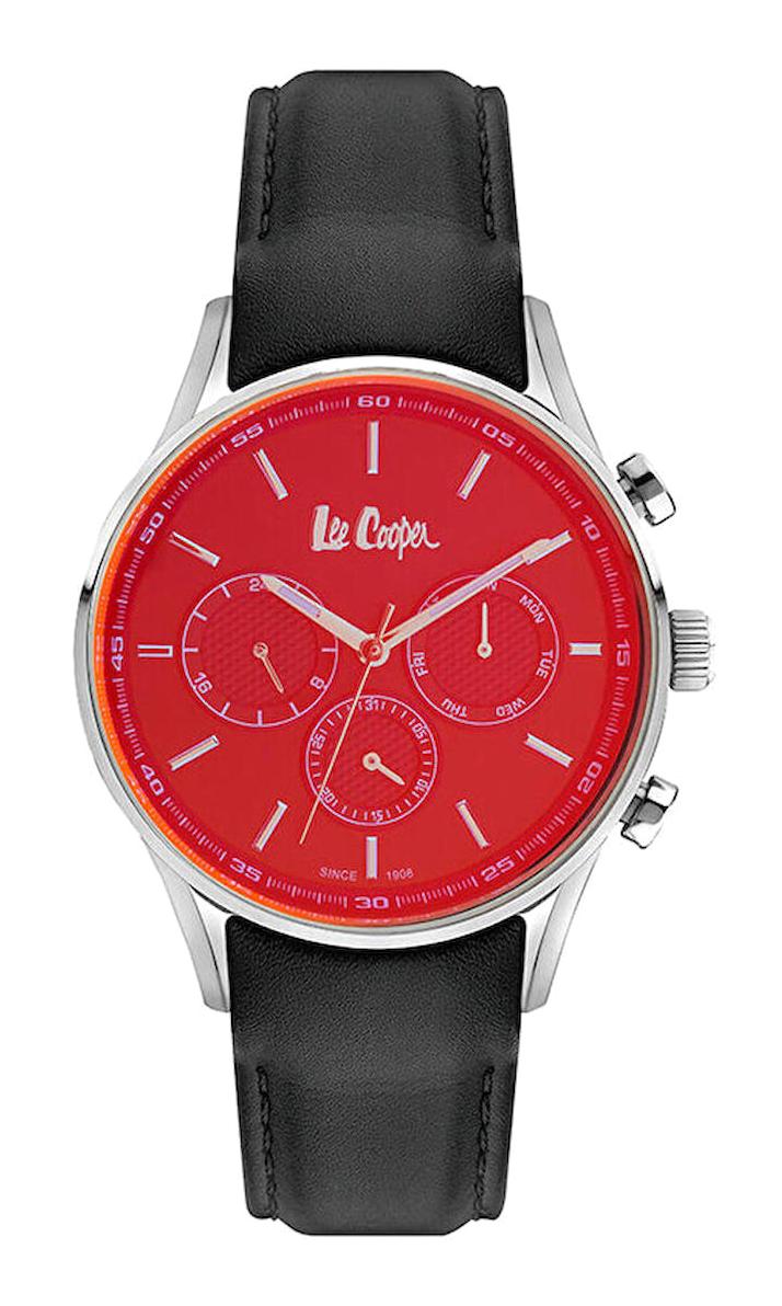 Lee Cooper LC06971.351 Takvimli Siyah Deri Kordon Analog Erkek Kol Saati