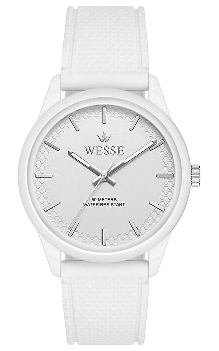 Wesse WWG209302 40 mm Beyaz Silikon Kordon Analog Erkek Kol Saati