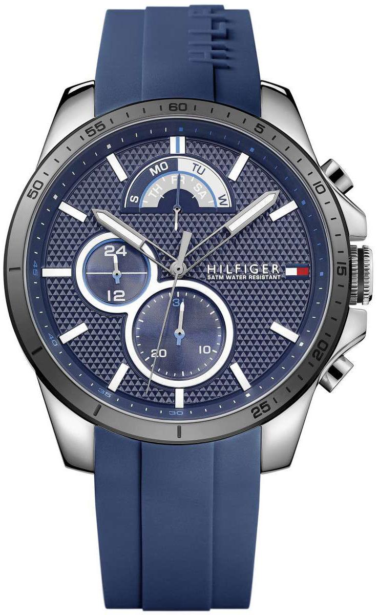 Tommy Hilfiger TH1791350 Takvimli 42 mm Lacivert Silikon Kordon Analog Kol Saati