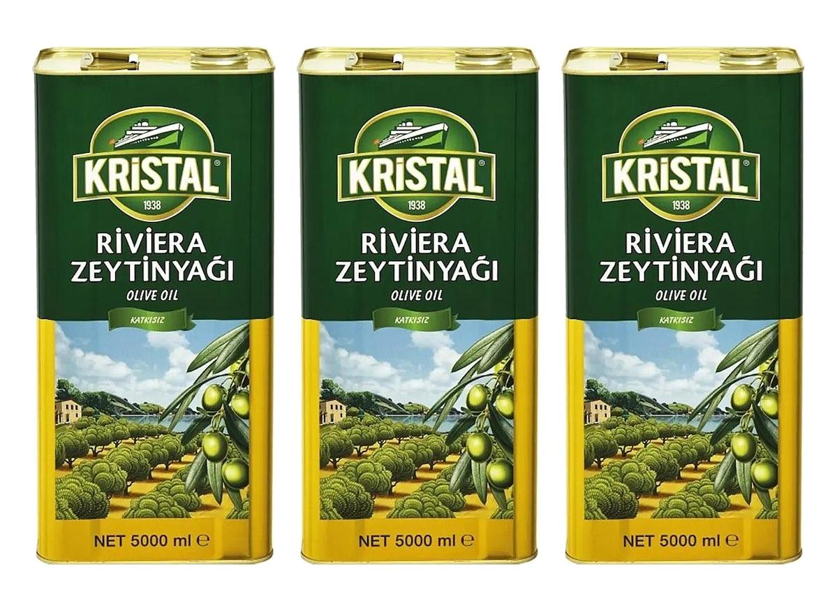 Kristal Polifenolsüz Olgun Hasat Teneke Riviera Zeytinyağı 3x5 lt