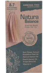 Natura Balance 8.7 Altın Karamel Organik Amonyaksız Vegan Krem Saç Boyası 60 ml