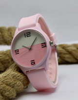 Melisa Hediyelik MLS-1018 38 mm Pembe Silikon Kordon Analog Kadın Kol Saati