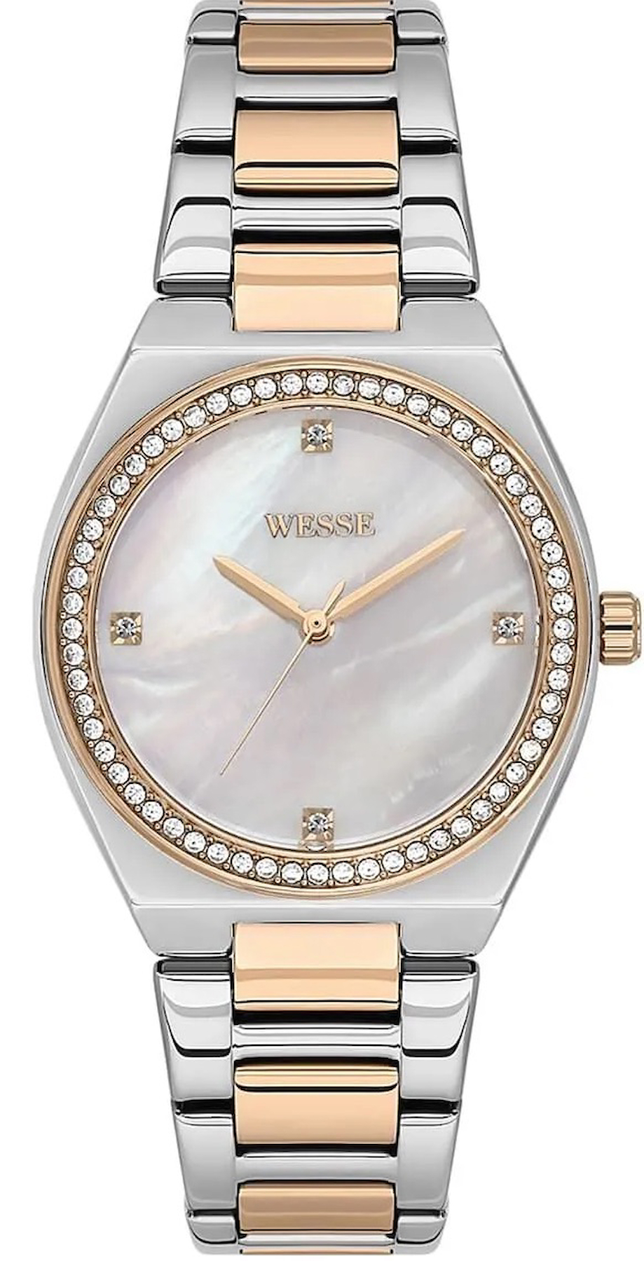 Wesse WWL112005 34 mm Gri-Rose Gold Çelik Kordon Analog Kadın Kol Saati