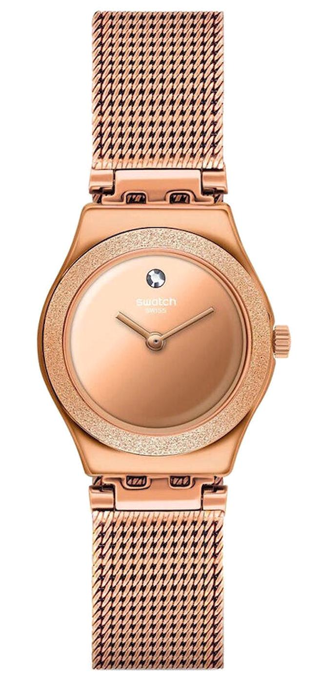 Swatch YSG166M 27 mm Rose Gold Hasır Kordon Analog Kadın Kol Saati