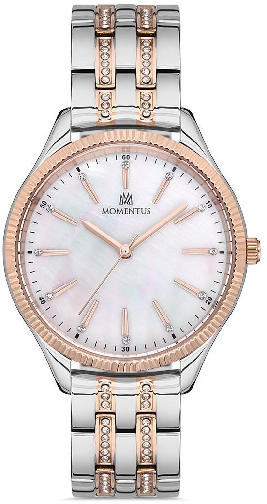 Momentus SW259T-09SR 36 mm Gri-Rose Gold Çelik Kordon Analog Kadın Kol Saati