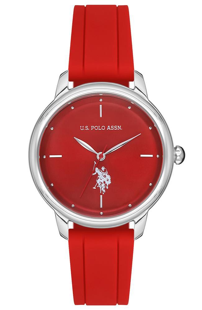 U.S. Polo Assn USPA2031-04 36 mm Kırmızı Silikon Kordon Analog Kadın Kol Saati