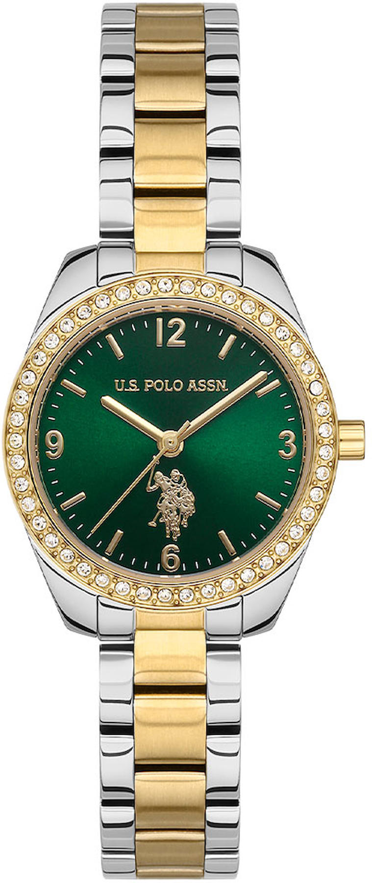 U.S. Polo Assn USPA2064-06 28 mm Altın-Gri Çelik Kordon Analog Kadın Kol Saati