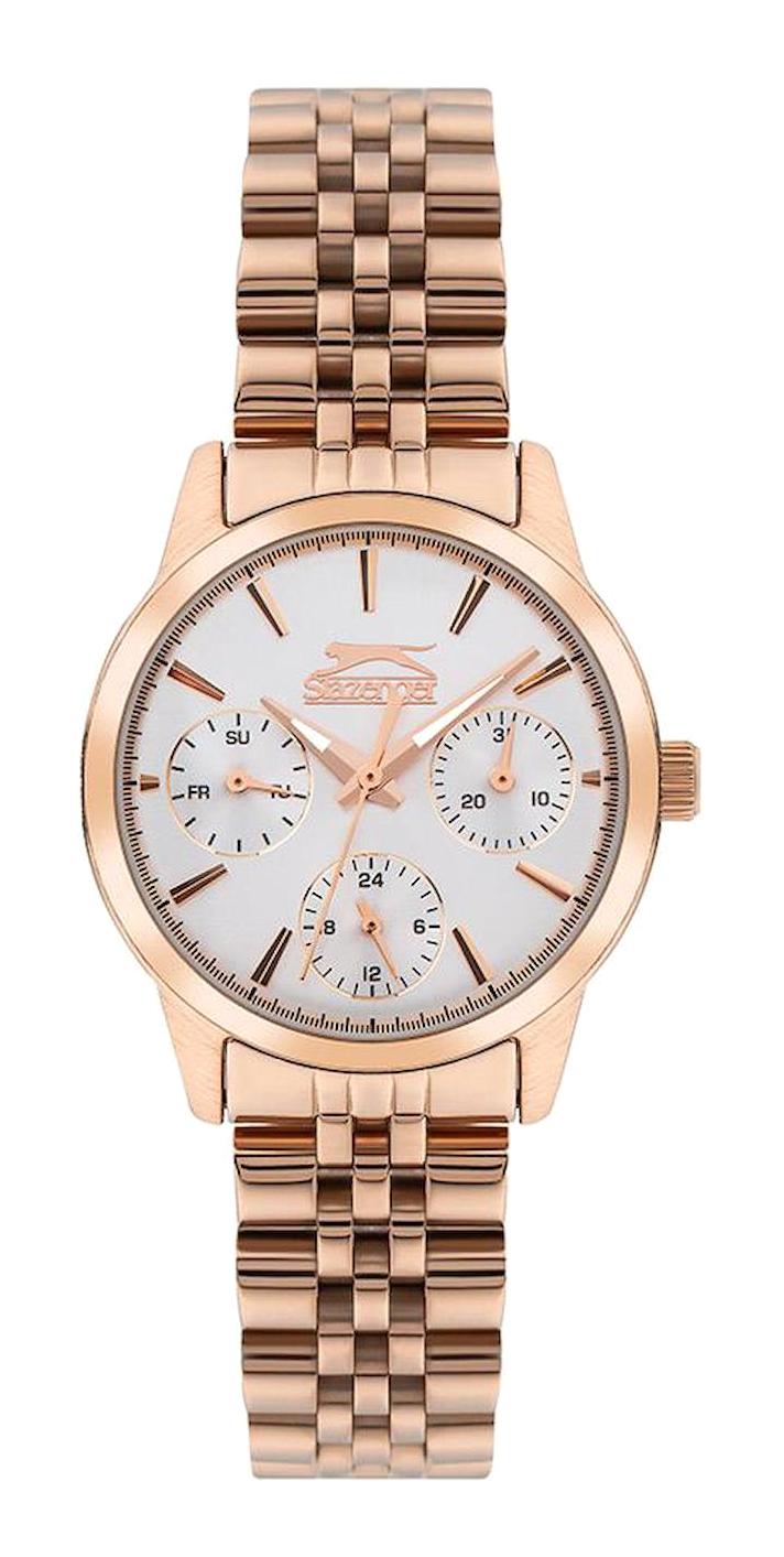 Slazenger SL.09.2190.4.04 Takvimli 34 mm Rose Gold Çelik Kordon Analog Kadın Kol Saati