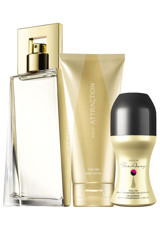 Avon Attraction 3 Parça Kadın Parfüm Deodorant Seti EDP 50ml + Losyon + Far Away Roll-On